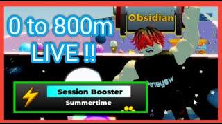 Q&A + 0 TO 800m STRENGHT SUMMERTIME LIVESTREAM STRONGMAN SIMULATOR ROBLOX
