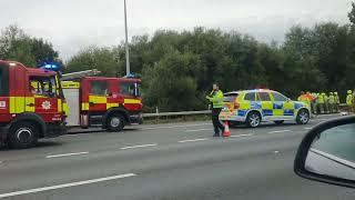 Major Accident At M40 Whole Car Burned 