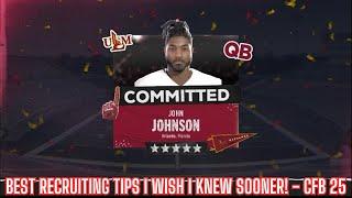 RECRUITING TIPS I WISH I KNEW SOONER! - EA CFB 25