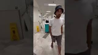 Gary the AI Robot is doing delivery inside hospital