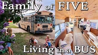 This family sold their house & moved into a SCHOOL BUS HOME