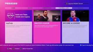 PES 2017 New Graphic Menu PES 2022