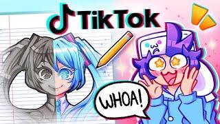 TRYING CRAZY TIKTOK ART CHALLENGES...  