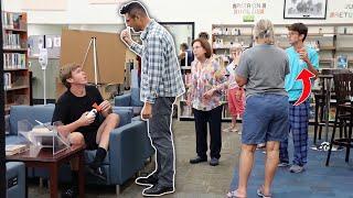 Air Horn in Library Prank