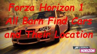 Forza Horizon 1 All Barn Finds Cars and Their Locations