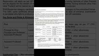 Nursing Vacancy 2022 II Recruitment on Teaching post in college of Nursing Dr RML Lucknow I #nursing