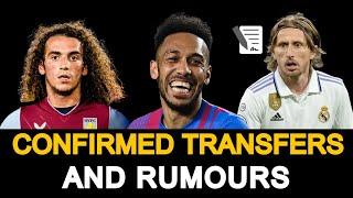 CONFIRMED TRANSFERS AND TRANSFER RUMOURS. TRANSFER NEWS FT. MATTEO GUENDOUZI, AUBAMEYANG, MODRIC