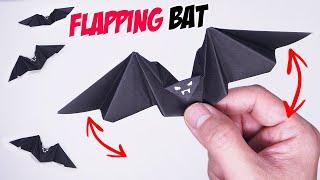 Easy Origami Flapping Bat for Halloween