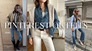 RECREATING FALL PINTEREST OUTFITS 2024 | Comfelie Bra | Casual Outfit Ideas