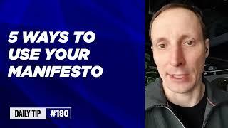 Founders launching #SaaS daily tip 190: Five ways to use your manifesto