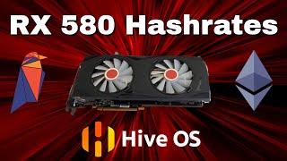 RX 580 8GB Hashrate & Overview in HiveOS! (Ethereum & Ravencoin)