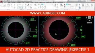 AUTOCAD 2D PRACTICE DRAWING | EXERCISE 1| BASIC TUTORIAL FOR BEGINNER