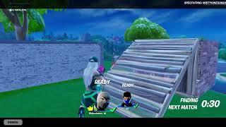 Playing fortnite with my friends