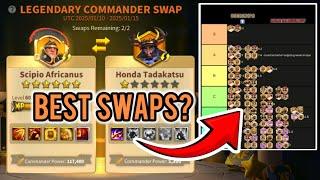 MY COMMANDER SWAP AND WHO SHOULD YOU GET? engineering Rise of Kingdoms best pairings table #rok