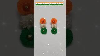 DIY- Tricolour hair clip craft ideas #tricolourcraft #15august #tricolourhairpin#shorts#army#diy