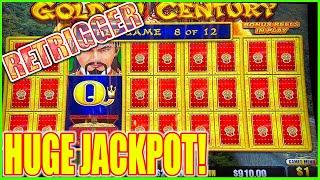 The Dream Hit Wilds HUGE JACKPOT Retrigger! Golden Century Dragon Link Slot Machine