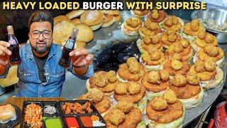 Heavy Loaded Burger With Cold Drink ₹45/- | Jalandhar street Food