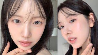 grwm༊*·˚투명 쉬폰 핑크 메이크업