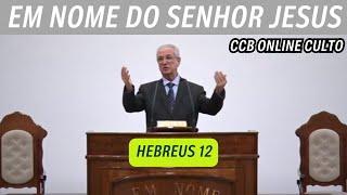 CCB ONLINE CULTO 22/12/2024 | PALAVRA CCB HOJE | HEBREUS 12