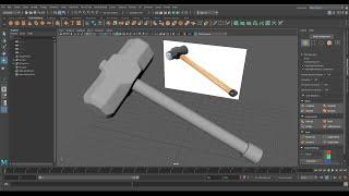 Maya 2020 Modeling Tutorial Sledge Hammer Turn CC on