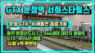 GTX 운정역 서희스타힐스 파주 운정 아파트 분양정보