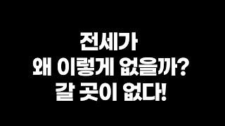 전세 가격이 어쩌다 이렇게 되었을까? 이사갈 집이 없다