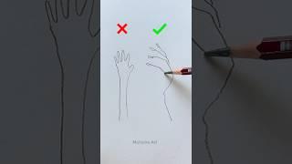 How to draw hand #shorts #craft #art #drawing #crafts #satisfying