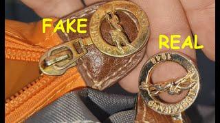 Real vs good replica Longchamp bag. How to tell original Longchamp handbags le pliage