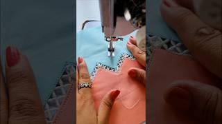 Sewing Tips And Tricks How To Attach Joint Lace In Triagular Pattren | Insert Lace Attatch #Shorts