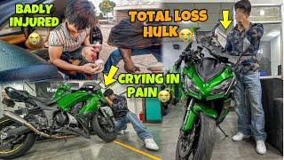 Crying in Pain Hulk Total Loss hogaya My First Superbike Crashed Preparation for Ladakh Ride