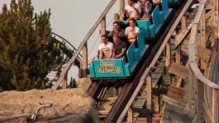 Tremors roller coaster at Silverwood Theme Park (HD)