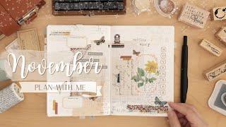 November Bullet Journal Setup | November Plan with Me | Collage Journal | B6 Notebook | Sterling Ink