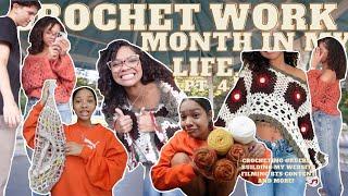 crochet WORK month in my life pt.4  | balancing uni and work | crochet vlog | behind the scenes