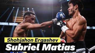 Subriel Matias vs Shohjahon Ergashev  | Knockout | Best Punches | full Fight Highlights BOXING