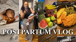 VLOG: Baby Turns 1 Month, HUGE Grocery Haul + Healthy Dinner Ideas