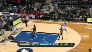 Greg Stiemsma chase down block on Lillard (2.4.13) Twolves