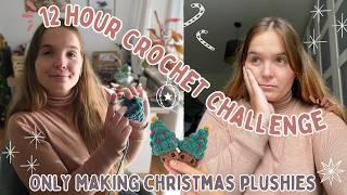 Trying to crochet as many Christmas plushies as I can in 12 hours small business vlog Project Idea