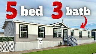 BIG 5 bed 3 bath mobile home with a unbelievable SMALL price! Prefab House Tour