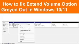 How to fix Extend Volume Option Greyed Out In Windows 10/11 | Extend C Drive