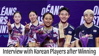 Interview with Orleans Masters 2025 Champions from Korea | An Se Young is very fluent in English