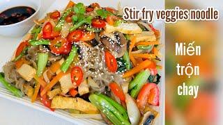 Miến trộn chay/ Korean glass noodle stir-fried with veggies/ Japchae - #beeacookrecipes