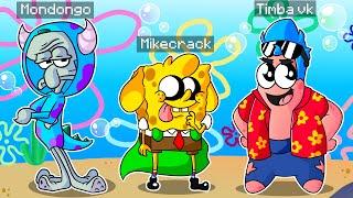 MINECRAFT NOS CONVERTIMOS LOS COMPAS EN BOB ESPONJA! Mikecrack Timba vk Mondongo