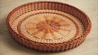 【DIY#14】Newspaper Weaving Tutorial・Coffee Tray・Плетение из Газет・Мастер Класс с Ниной