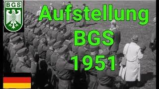 1951 Aufstellung des Bundesgrenzschutz (BGS) Parade mit Dr. Lehr Kar98k