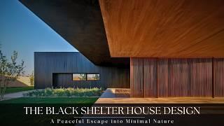 The Black Shelter House Design | A Peaceful Escape into Minimal Nature