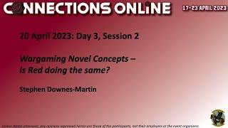 CO23 D3S2: Wargaming Novel Concepts -- Is Red doing the same?