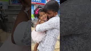 #cute video of Rushika and daddy #daddy's little girl#Handsome daddy's cute daughter