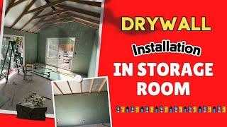  Drywall Installation in Storage Room  | Frank the Handyman