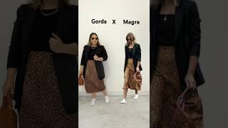 Look plus size saia de onça, moda plus size, dica plus size #modaplussize #lookplussize #plussize