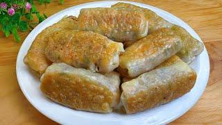 No Knead, No Roll Veggie Dumplings: Thin Skin, Big Filling, Delicious! Delicious 素馅锅贴：皮薄馅大，清爽好吃